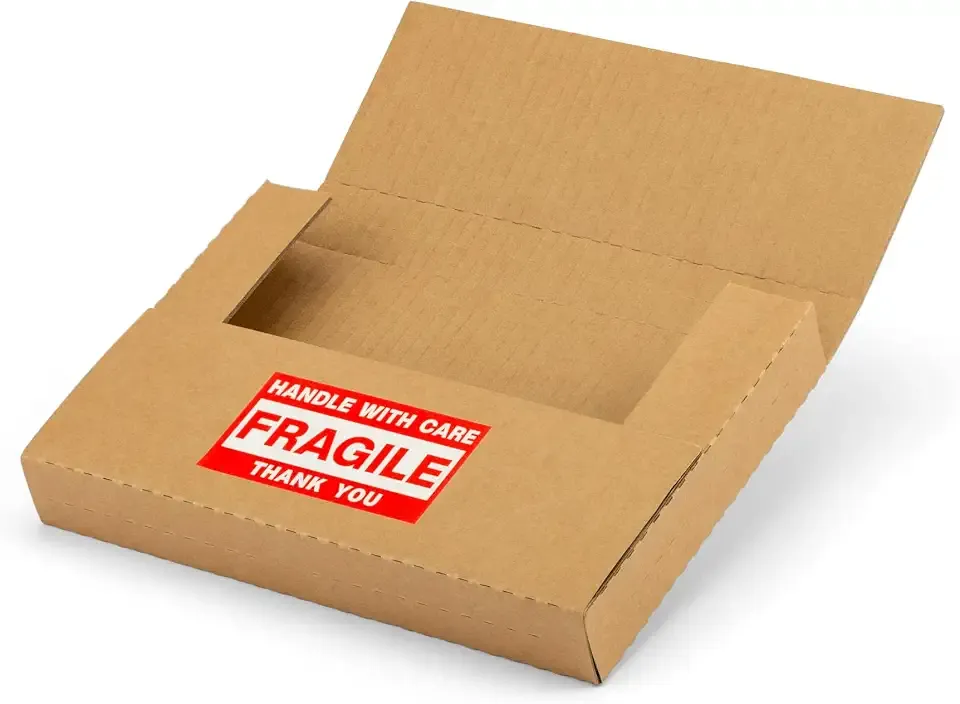 Comic Book & Magazine Shipping Boxes, 10.25x7.5x1.1 Inch, 25-Pack | Letter-Size Mailing Boxes for Documents, Photos, Flat Cardboard Box, Multi-Depth, Easy-Fold, Brown