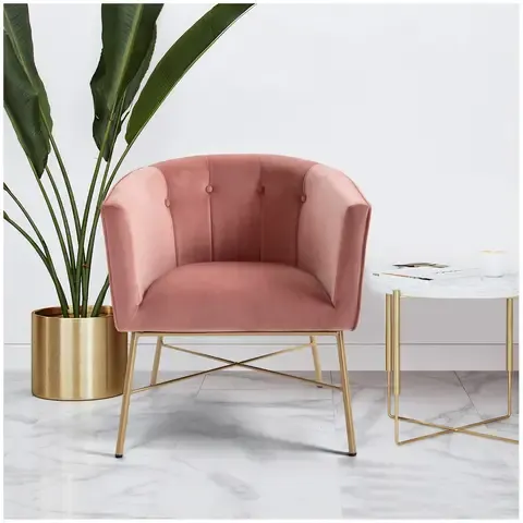 Poltrona Sitial Terciopelo Navona Rosa