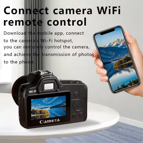 Compact Digital Photography Camera 4K WIFI Webcam Retro Vlog Recorder YouTube 64MP Camcorder 3 Inch Screen Wide Angle Lens