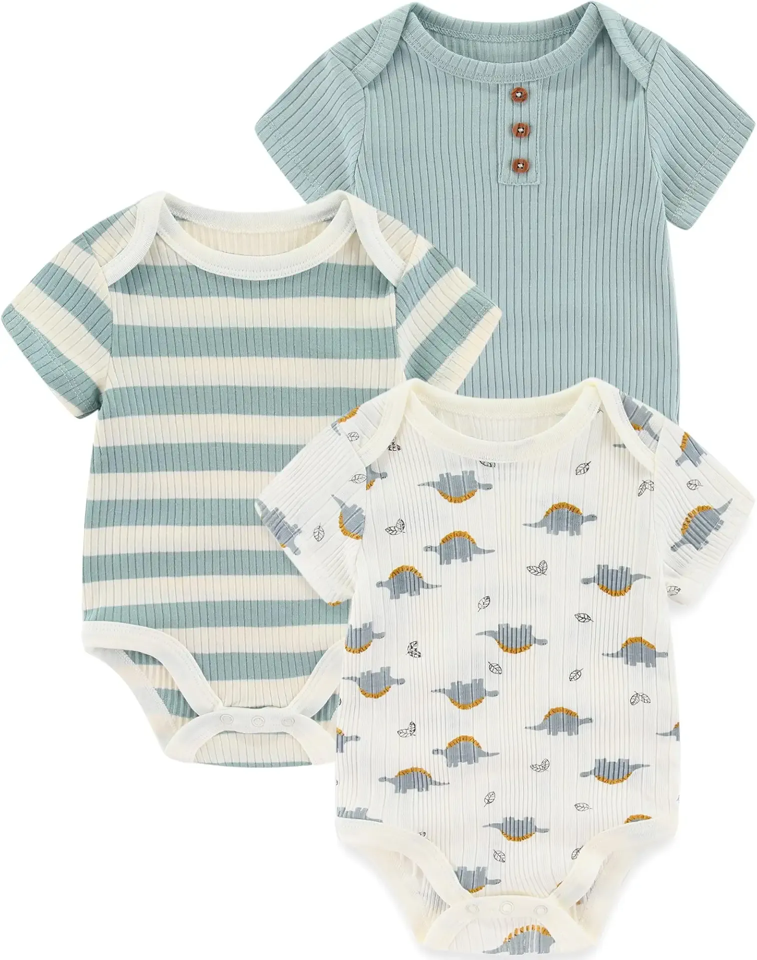 Newborn Baby Boy Girl Bodysuits Short Sleeve Summer Infant Clothes 0-12 Month