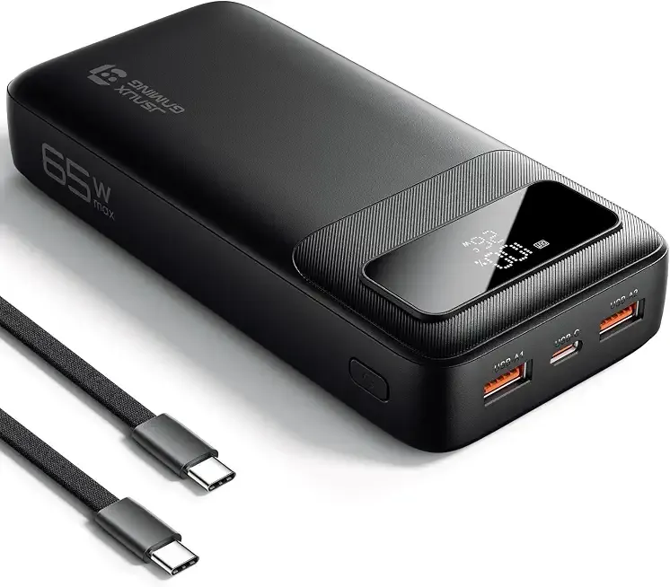 JSAUX Portable Charger 20000mAh, 65W USB C Power Bank