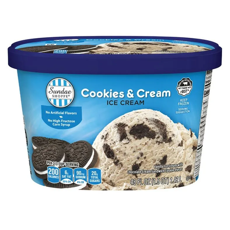 Sundae Shoppe Cookies and Cream Ice Cream