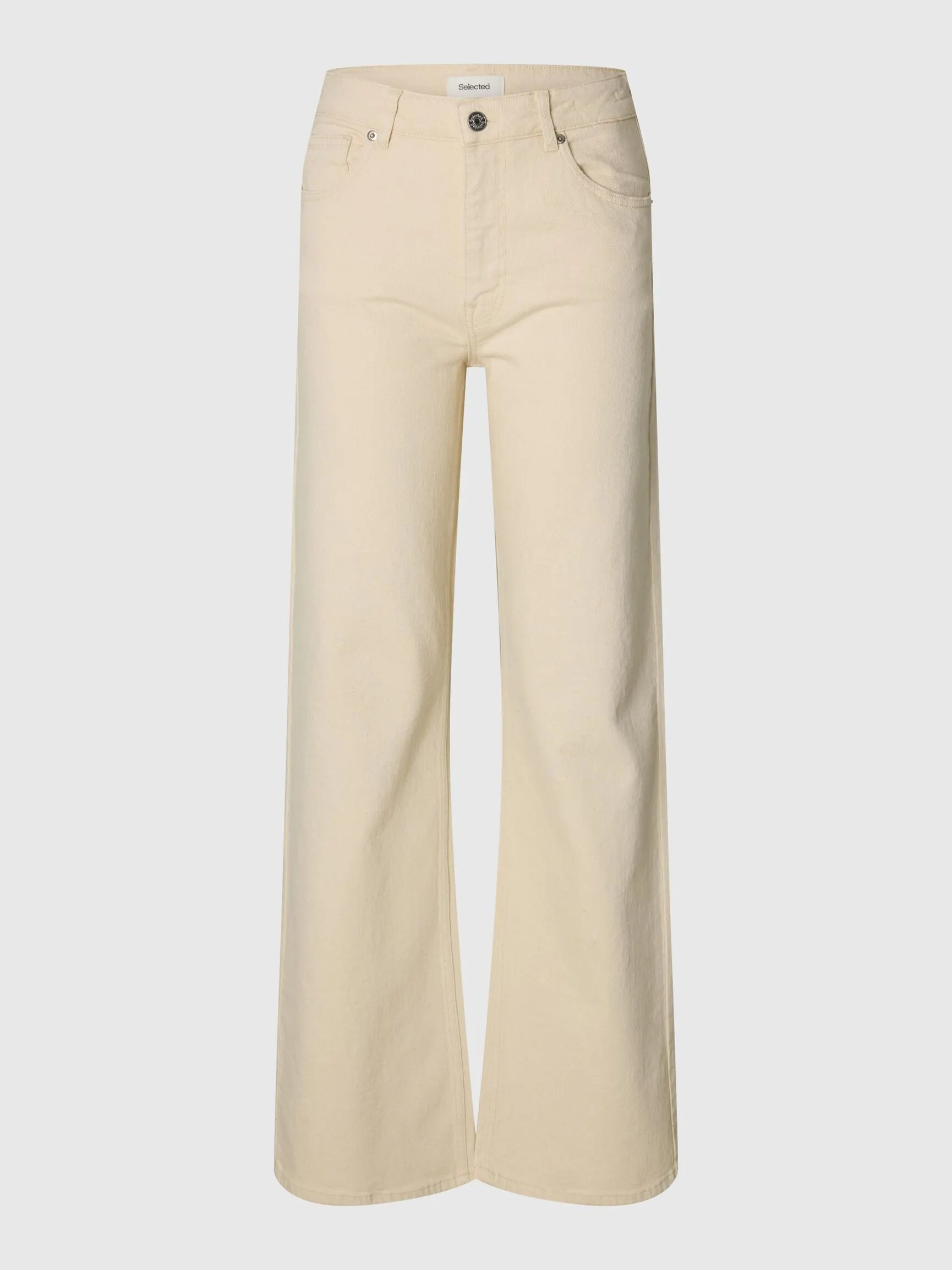 HØY MIDJE JEANS MED VIDE BEN