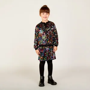 Jupe de fête à sequins multicolores pour fille