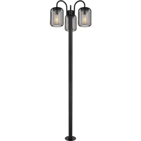 Außenleuchte - schwarz matt - 180 cm hoch