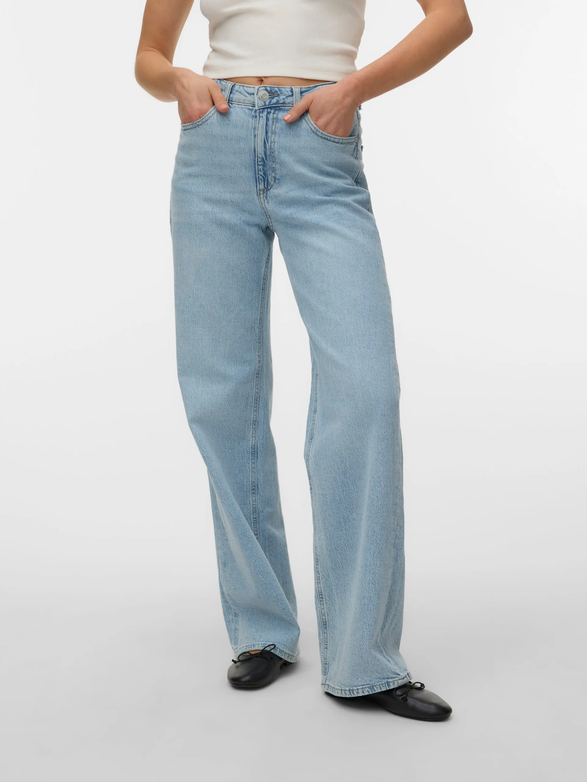 VMTESSA Høyt snitt Wide Leg Fit Jeans