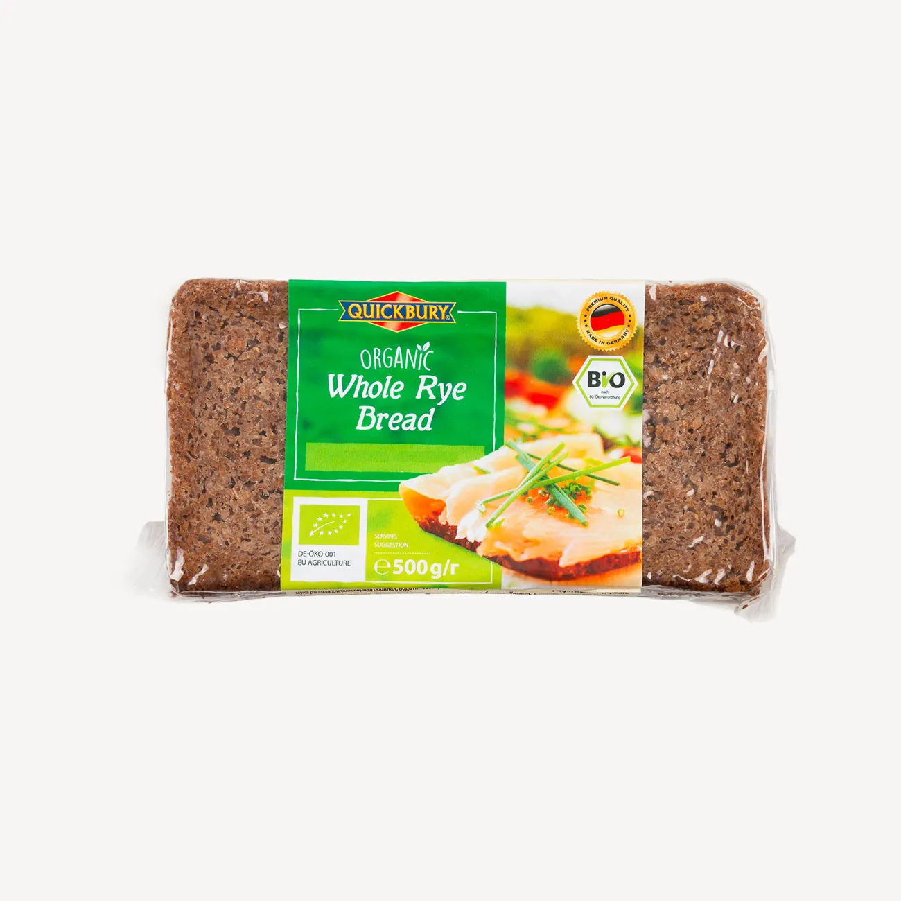quickbury organic whole rye bread