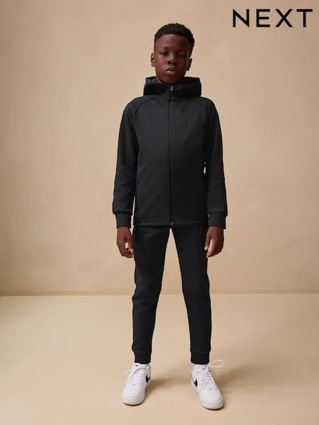 Black Tech Sportswear Hoodie and Joggers Set (3-16yrs)