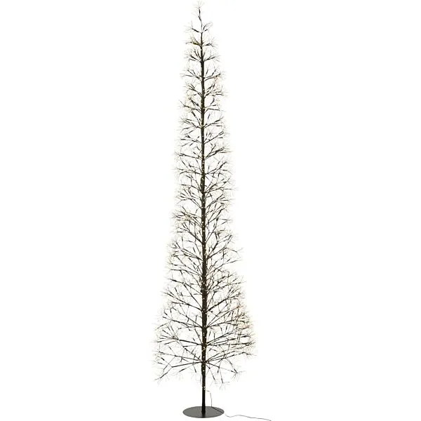 J-Line kunstkerstboom 240 cm zwart - ijzer/koper - 65 cm