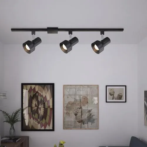 Patriot Lighting® Step Light 3-Light Black Track Lighting Set