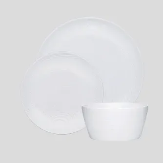 Noritake White on White Dune 12pc Dinner Set