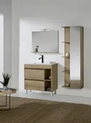 Meuble + vasque + miroir "Tamisa" L. 80 cm