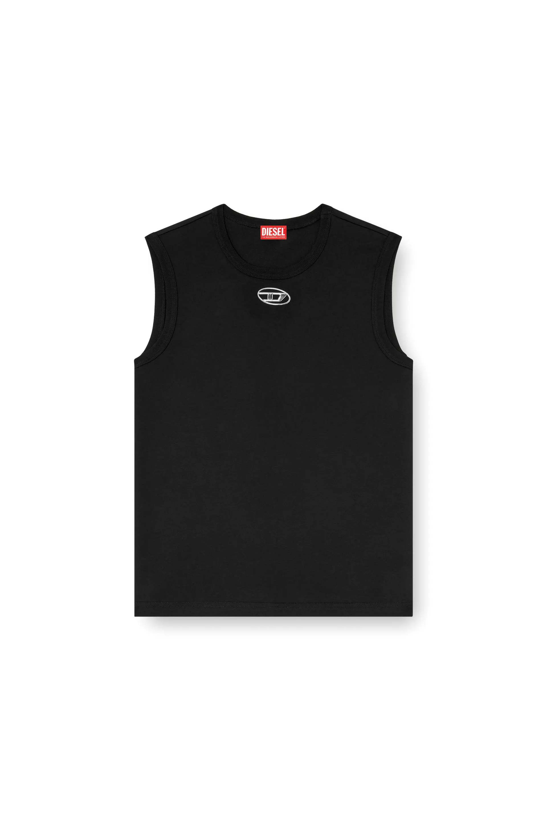 Tank top with metallic Oval D