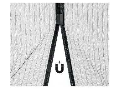 Moustiquaire de porte, 100 x 220 cm (noir)