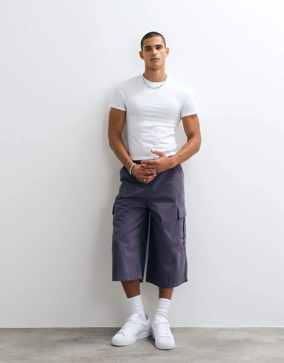 COLLUSION shrunken tshirt in white