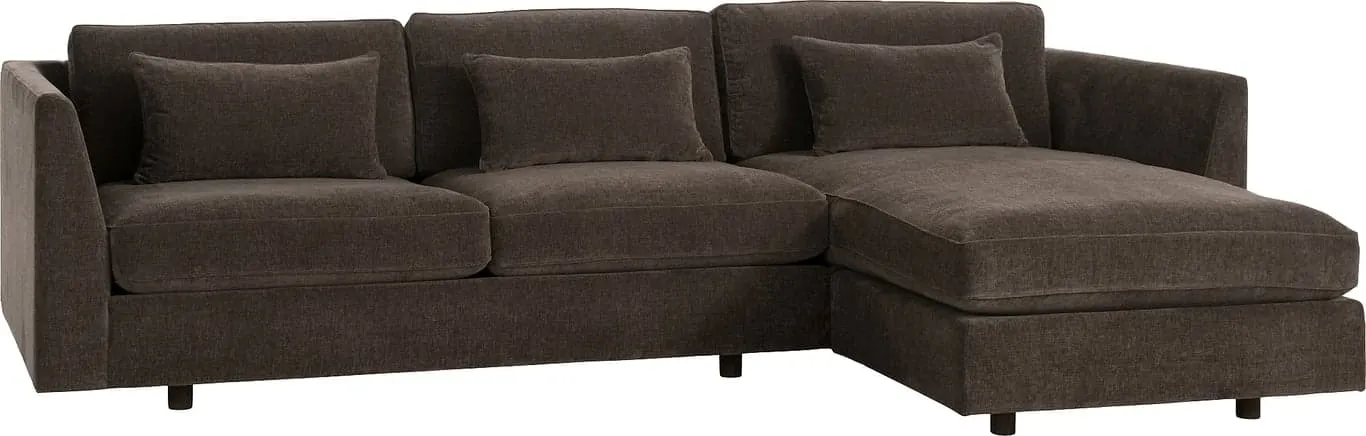 Hjellegjerde Dyp 3 seter med sjeselong 3 seter duo + stor sjeselong, armlen nr 5 ) stoff Liana Mole