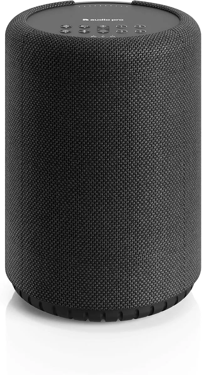 Audio Pro A10 MkII W – Compact WiFi and Bluetooth Speaker, Multiroom, AirPlay 2, Google Cast, Spotify Connect - Black