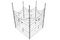 Metall-Gartenzaun, NI5, pulverbeschichtet, ca. 77,5 x 64 cm - Anthrazit