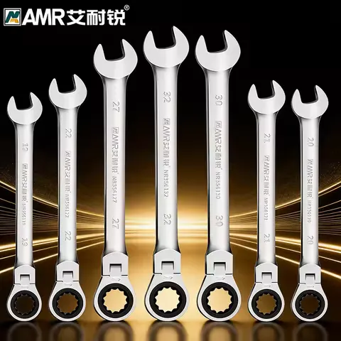 AMR Dual Purpose Ratchet Wrench Quick Reversible Ratcheting Wrench Open End Box End Double Head Heavy Duty Hand Tool