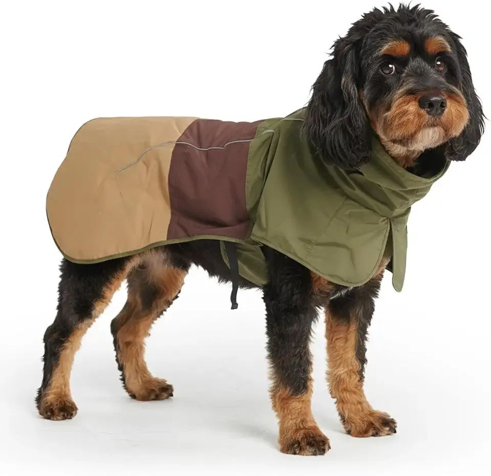 Spark Paws Dog Raincoat - Waterproof Rain Jacket w/Hood, Full Coverage