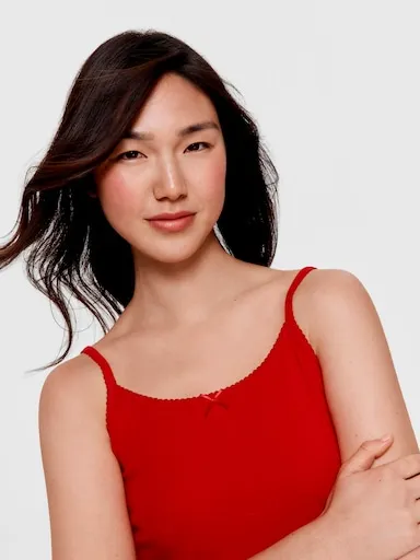 Red Logo Pointelle Cami