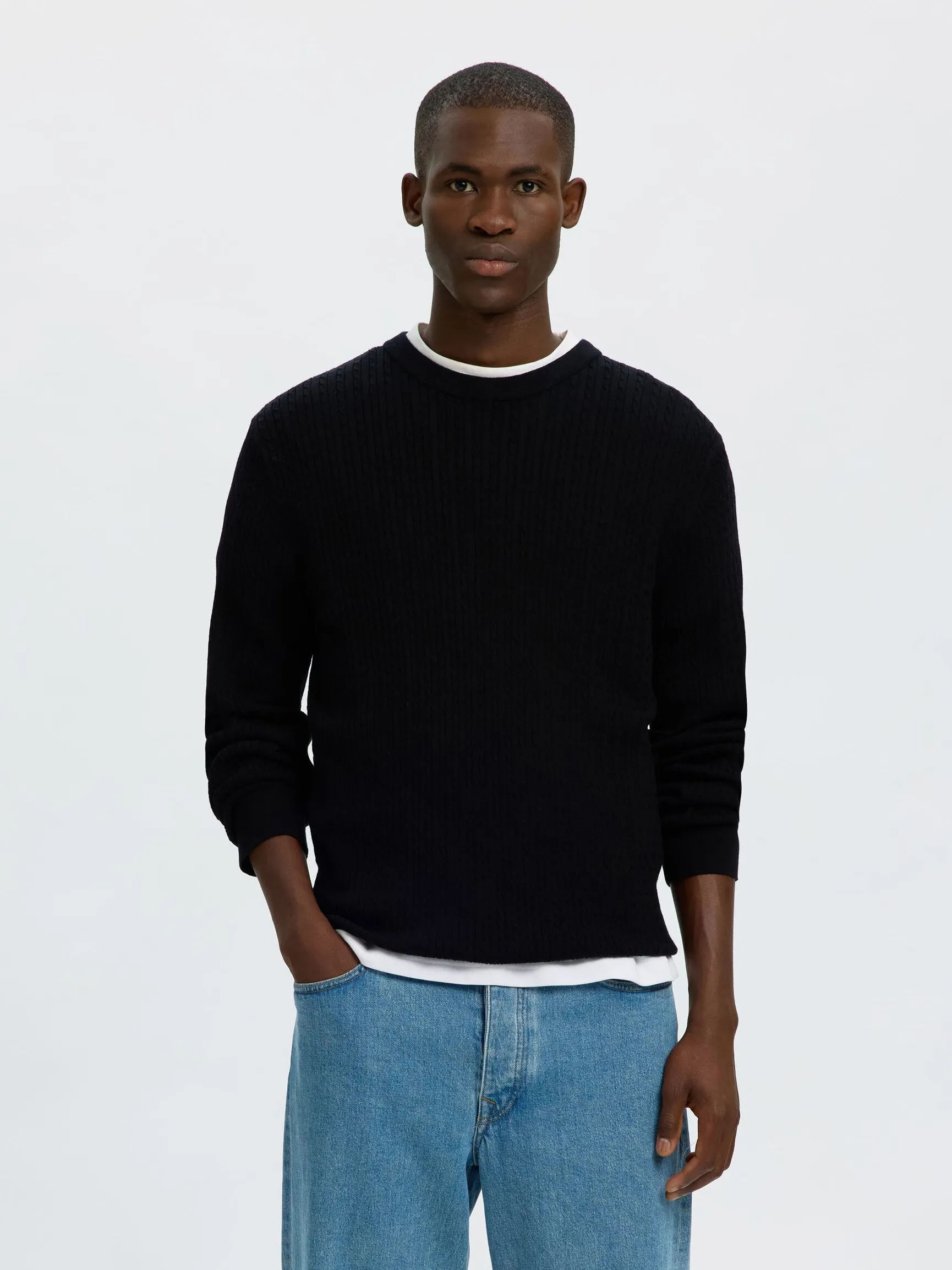 100 % MERINOULL STRIKKET PULLOVER