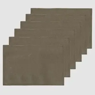 Just Home Jasper Taupe Placemat 30x45cm Pack of 6