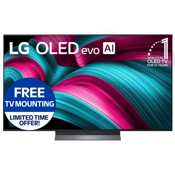 LG 65" C5 Series 4K UHD OLED evo AI Smart webOS 25 TV, OLED65C5PUA $1,296.99 Was $1,496.99
