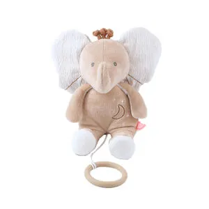 Peluche musicale mini 20cm Eléphant Bali