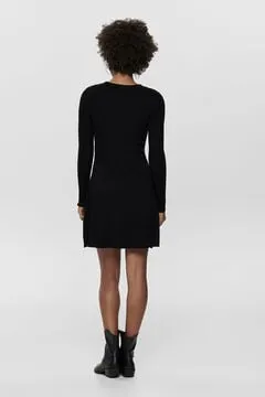 Vestido corto canalé