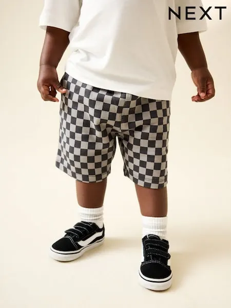 Cement/Ecru Stripe Jersey Shorts (3mths-7yrs)