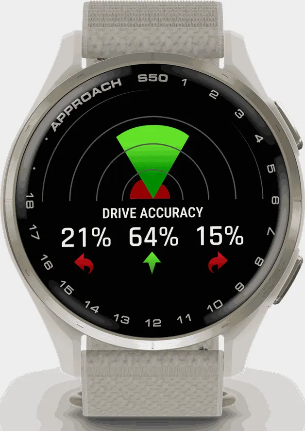 Approach S50, 43 mm, Golf GPS, golfklokke - Gull