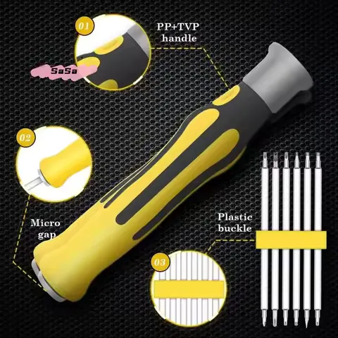 12 in 1 Multifunctional Precision Screwdriver Set Magnetic Bit Cross Flat Head Handheld Maintenance Tool Kit