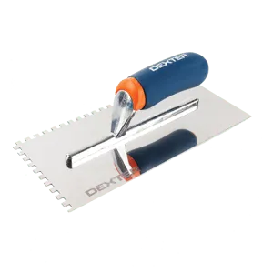 Frattazzo DEXTER spatola in inox denti 8 mm 13 X 28 cm