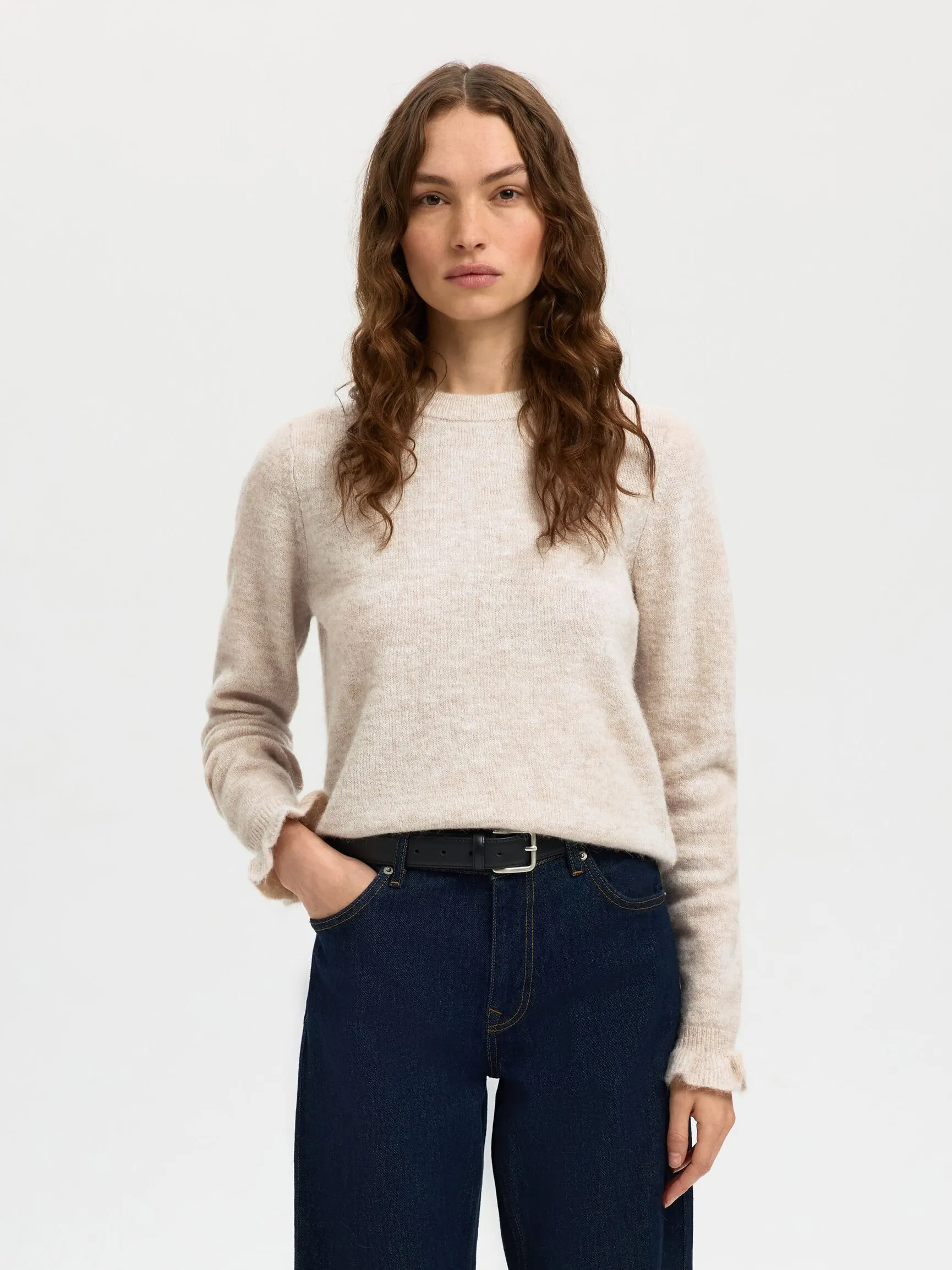 ULLBLANDING RYSJEDE ERMER PULLOVER