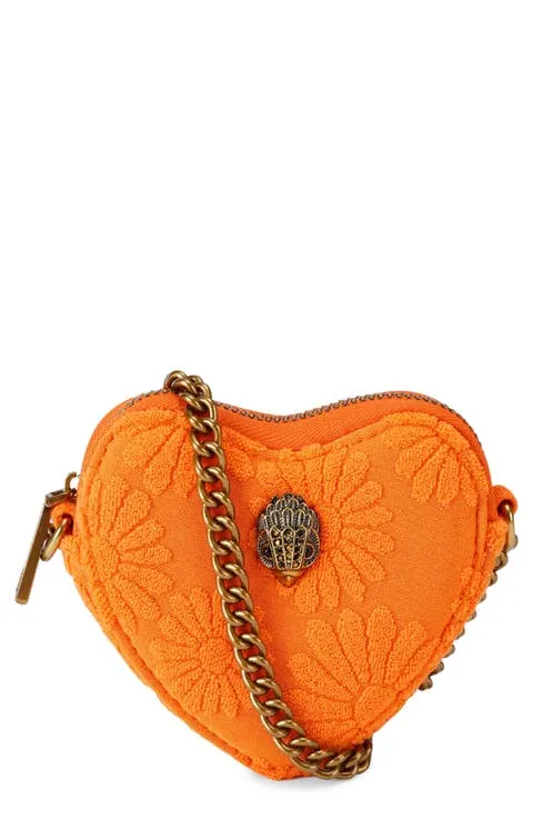 Kurt Geiger London Micro Heart Leather Crossbody Bag