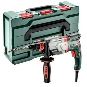 Metabo UHEV 2860-2 Quick Perforateur burineur 1100 W 3,4 J SDS Plus ( 600713510 ) + Coffret de transport + Foret et Burin - 10 pièces