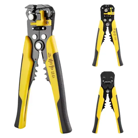 Crimper Cable Cutter Adjustable Automatic Wire Stripper Multifunctional Stripping Crimping Pliers Terminal Hand Tool