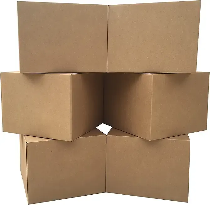 Large Moving Boxes 20'' x 20'' x 15'' (Pack of 6), Corrugated Cardboard Boxes for Packing, Shipping & Moving