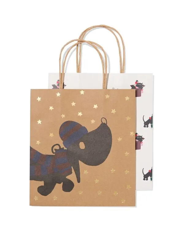 Takkie en Siepie cadeautasjes 8x20x18cm kerst