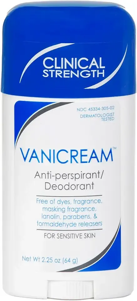 Vanicream Anti-Perspirant Deodorant for Sensitive Skin - 2.25 oz - Clinical-Strength Deodorant with 24-Hour Protection - Unscented