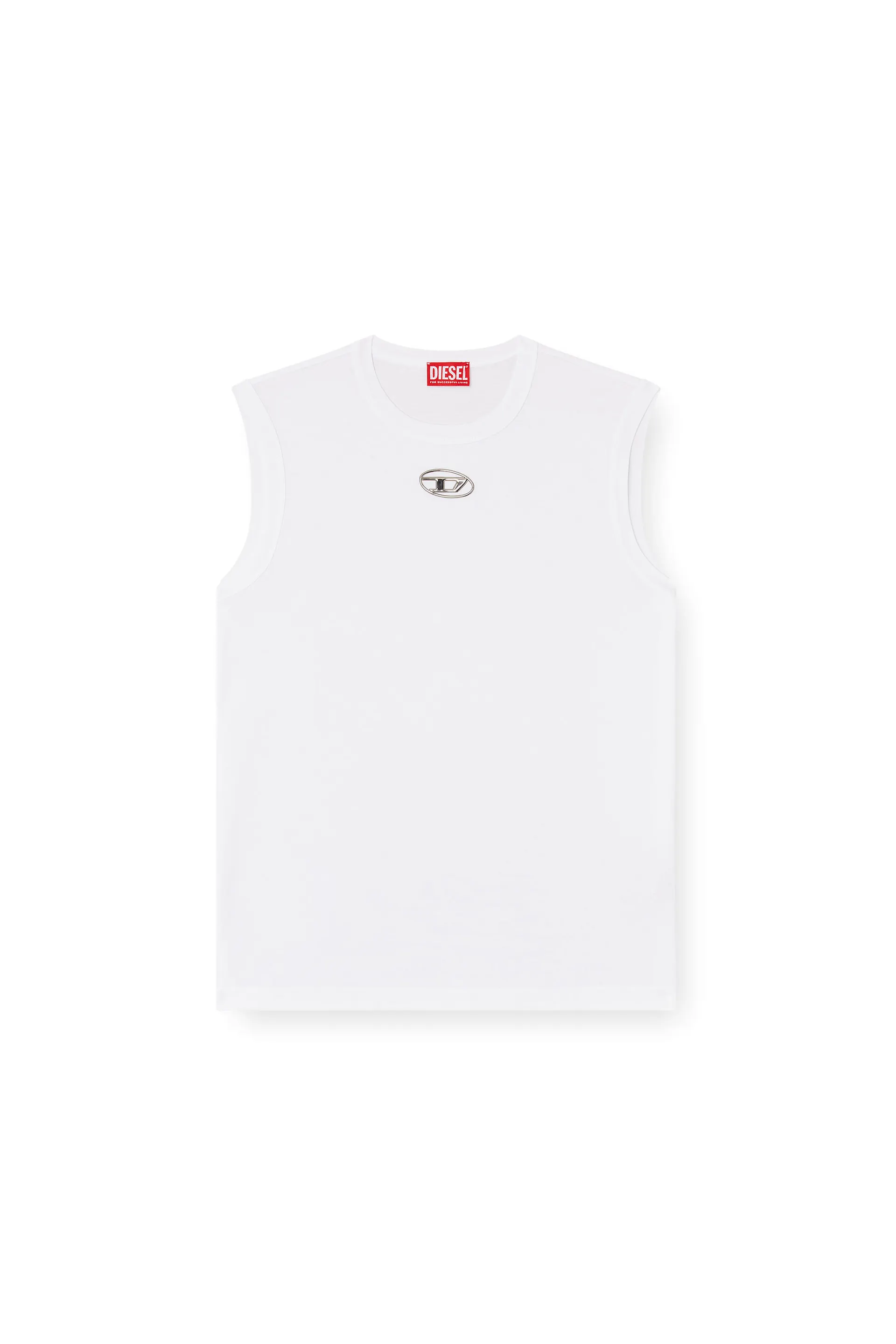 Tank top with metallic Oval D