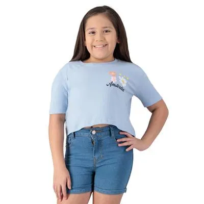 Playera Fantastic Niña Manga Corta Estampado Frontal