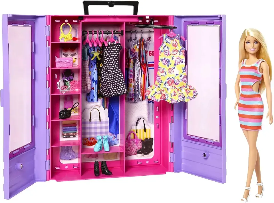 Fashionistas Ultimate Closet Portable Fashion Toy with Doll, Clothing, Accessories and Hangers, Gift for 3 Years Old and Up