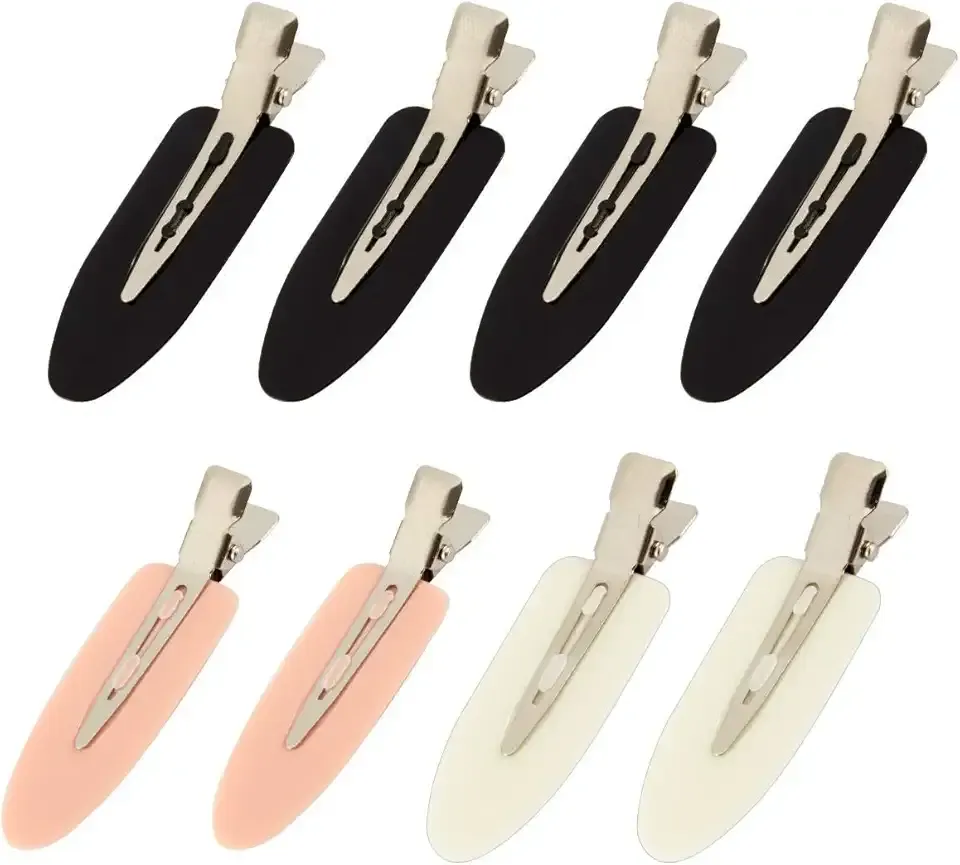 8Pcs No Bend No Crease Hair Clips- Styling Duck Bill Clips Alligator Hair Barrettes for Styling Sectioning, Small Gifts for Women Girls Salon Hairstyle Hairdressing Bangs Waves Makeup