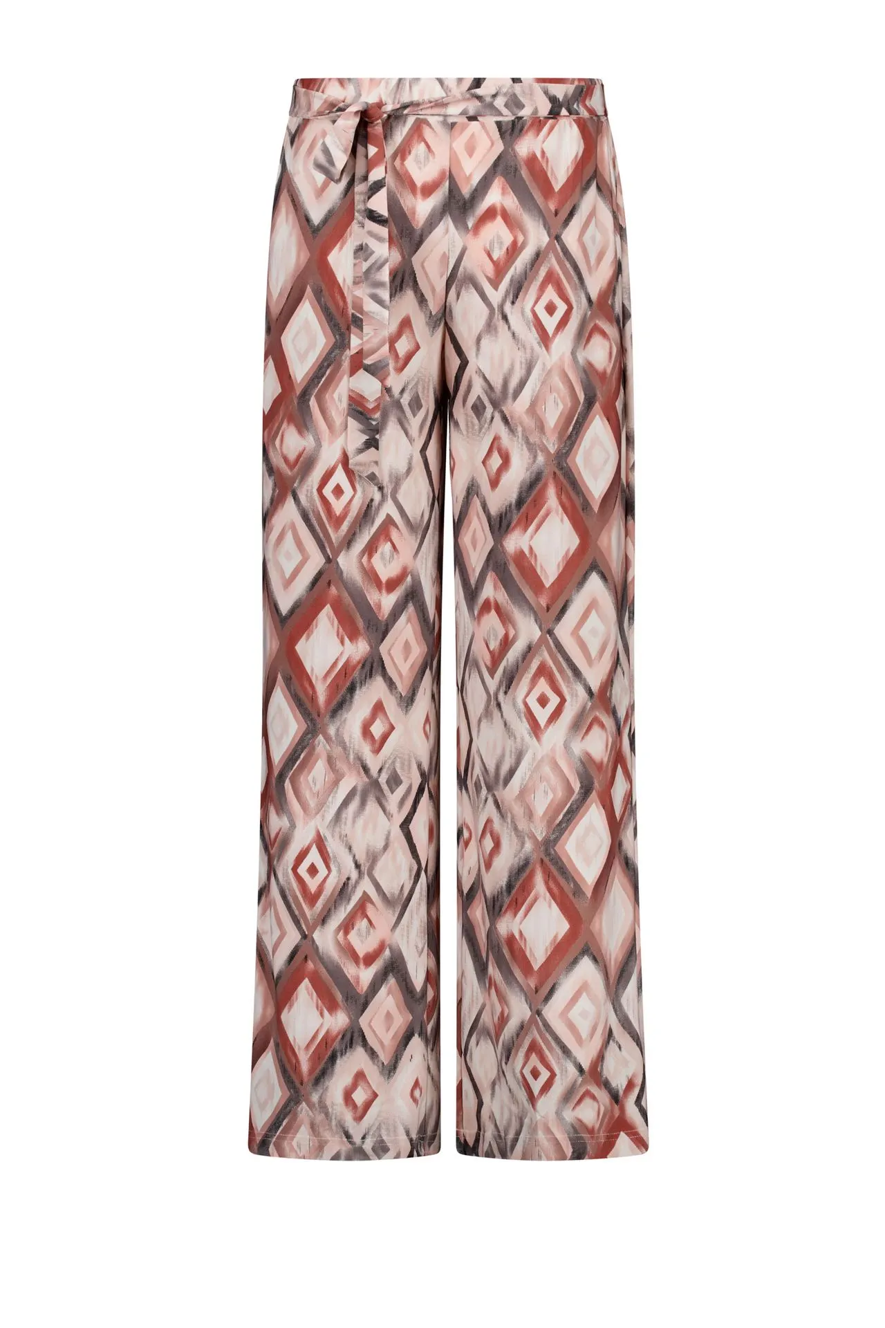 Wide fit broek | Bruin | Ruitprint
