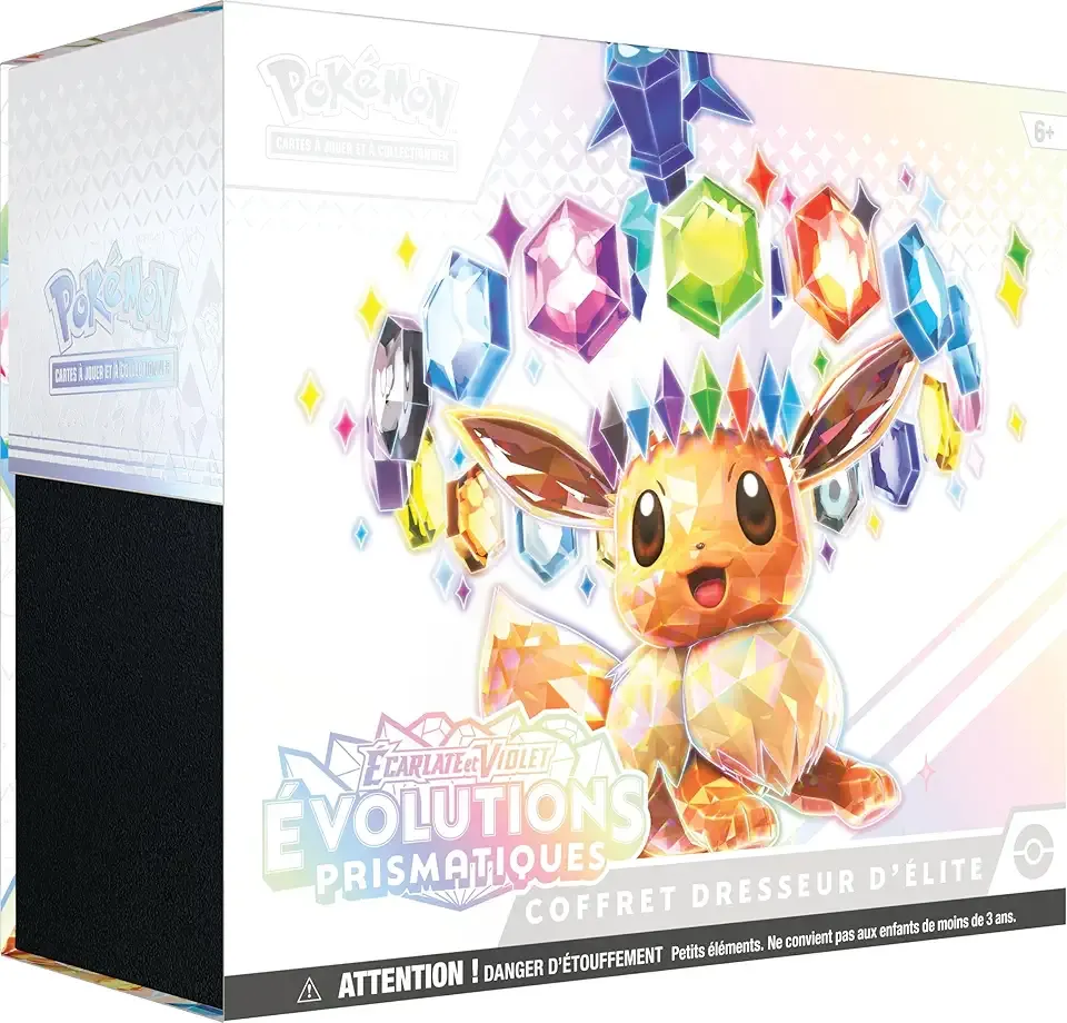 Pokemon Scarlet & Purple Elite Trainer Set - Prismatic Evolutions of The Pokemon TCG (1 Fully Illustrated Promo Card, 9 Booster Packs & Premium Game Accessories)