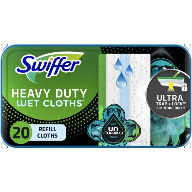 ONE Swiffer Refill Product (includes 20-32ct Dry and Wet cloth refills, 10-16ct XL Dry and Wet cloth refills, 5ct PowerMop pad refills, 12-15ct WetJet pad refills, 2ct PowerMop and WetJet solution refills, and 6-10ct Duster refills).