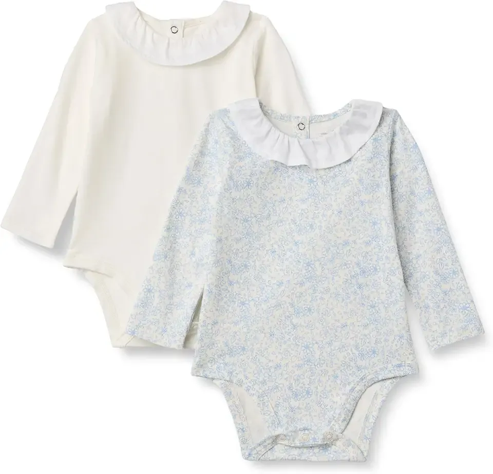 x Sofia Grainge Baby Girls' Long-Sleeve Ruffle Collar Bodysuit, Pack of 2