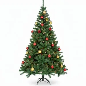 Árbol Navidad Clásico Frondoso 210 cm | Base Antideslizante | Verde | Adornos no incluidos